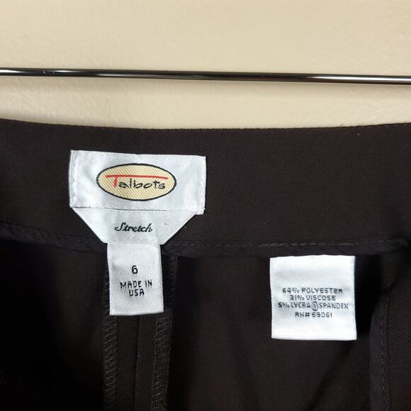 Vintage Talbots Brown Stretch Trouser Dress Pants Size 6 - Picture 8 of 9